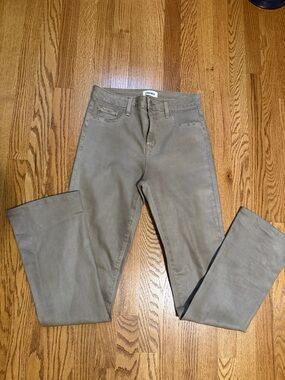 L'AGENCE Wide-Leg Flare Jeans in Taupe